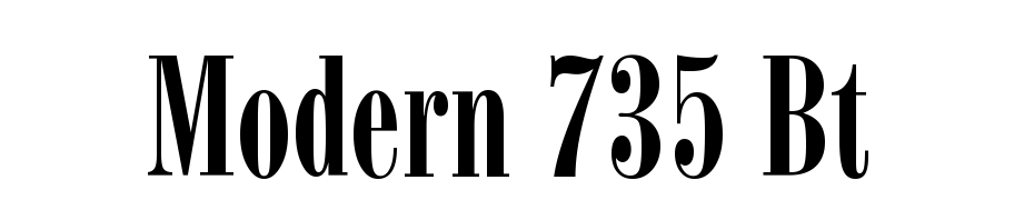 Modern 735 BT cкачати шрифт безкоштовно